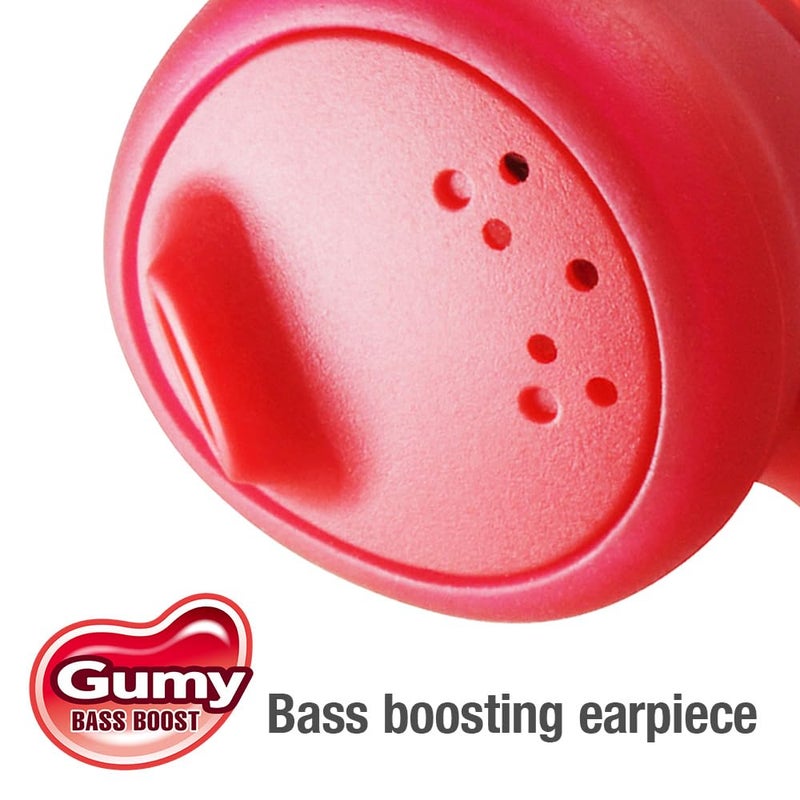 JVC HAF160R Gumy Ear Bud Headphone Red - Image 5